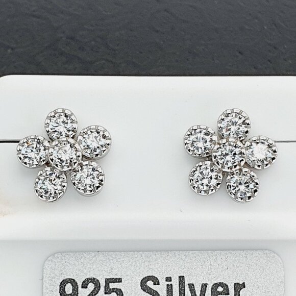 "925 sterling silver luxury CZ earrings for women/girls, Best for RJUS2232 - Picture 9 of 11